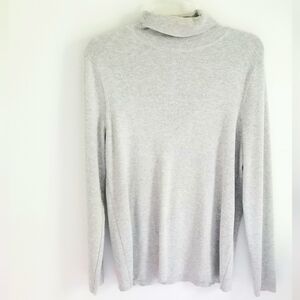 Chico's gray cotton blend turtleneck